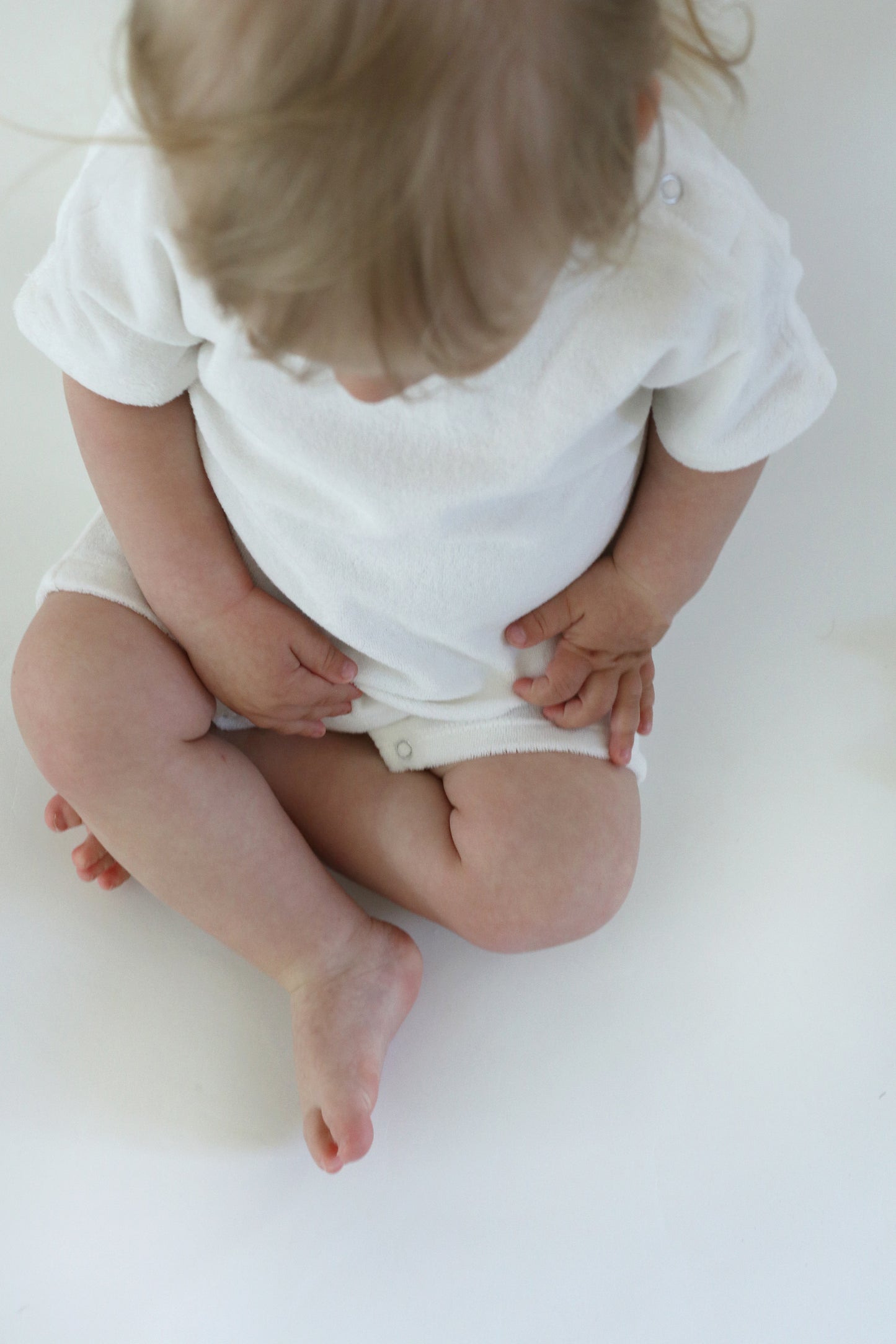 Terry Romper White