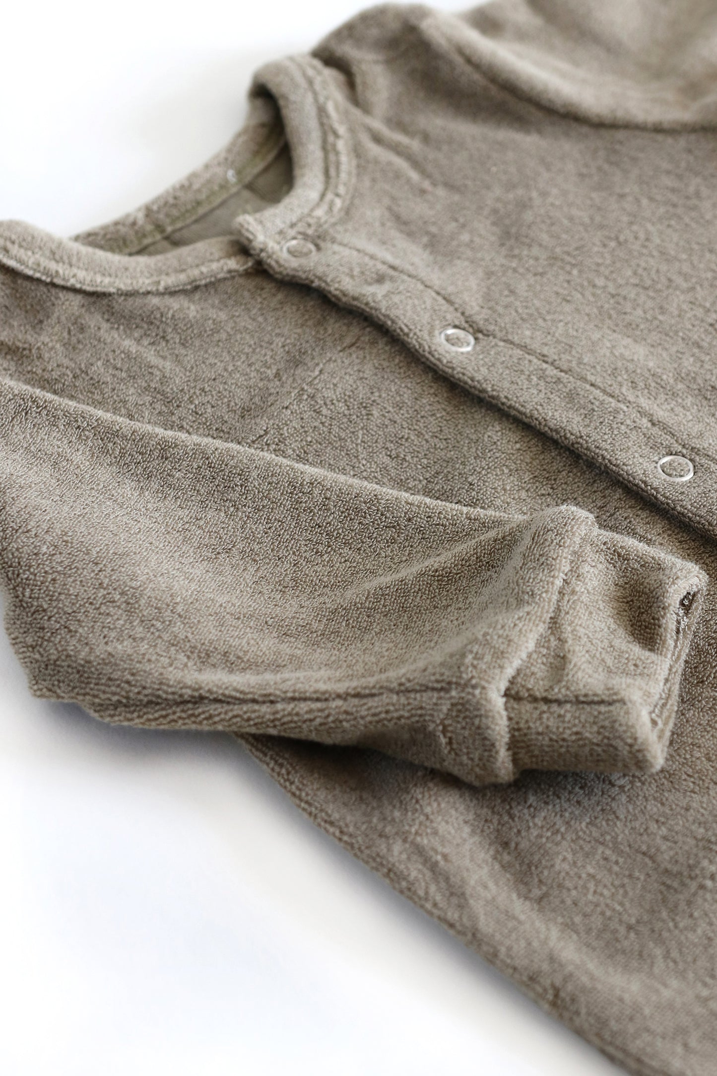 Terry Baby Sleeper Gift shopping for infant essentials or creating a baby registry, you have found the best neutral tone unisex 100% cotton terry towel sleepsuit onesie.