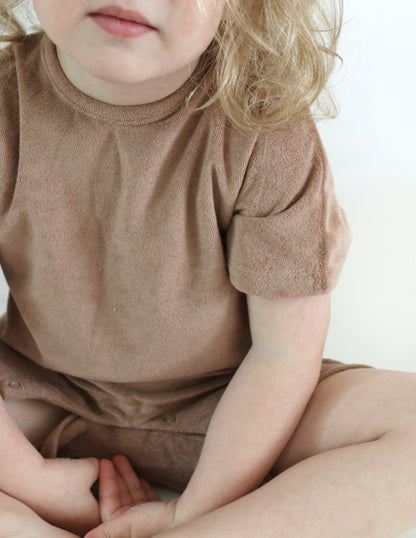 Terry Romper Caramel