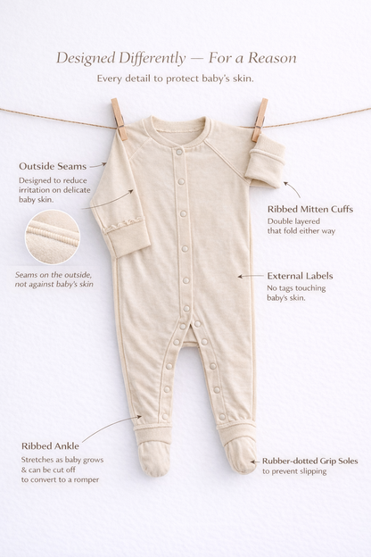 Topsy-Turvy Sleepsuit Oat