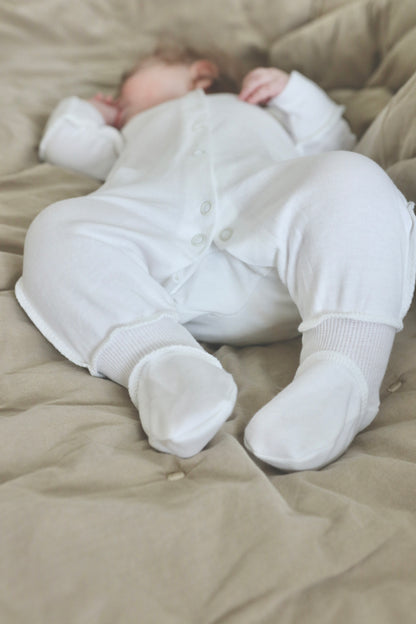 Topsy-Turvy Sleepsuit White