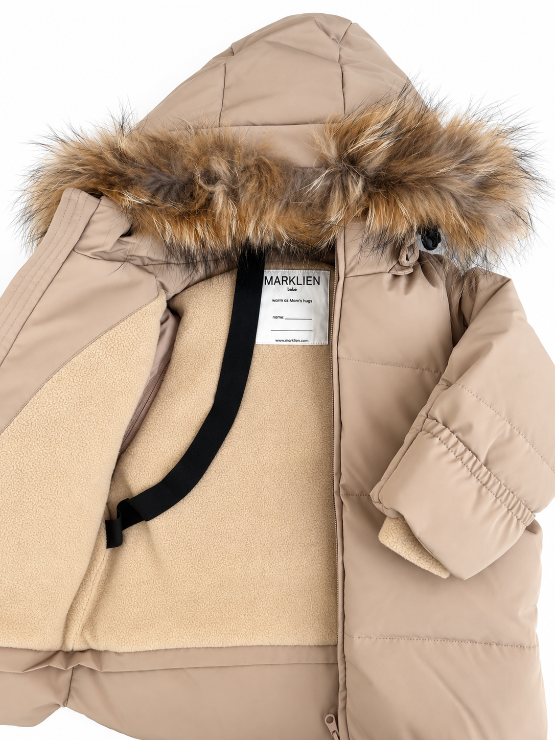 Beige 4in1 Transformer Snowsuit