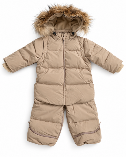 Beige 4in1 Transformer Snowsuit