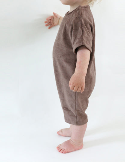 Terry Romper Mocha