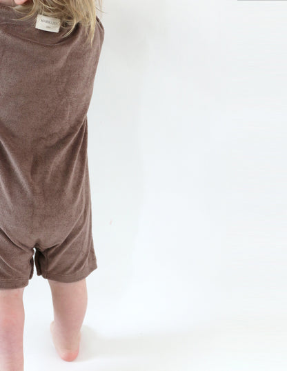 Terry Romper Mocha