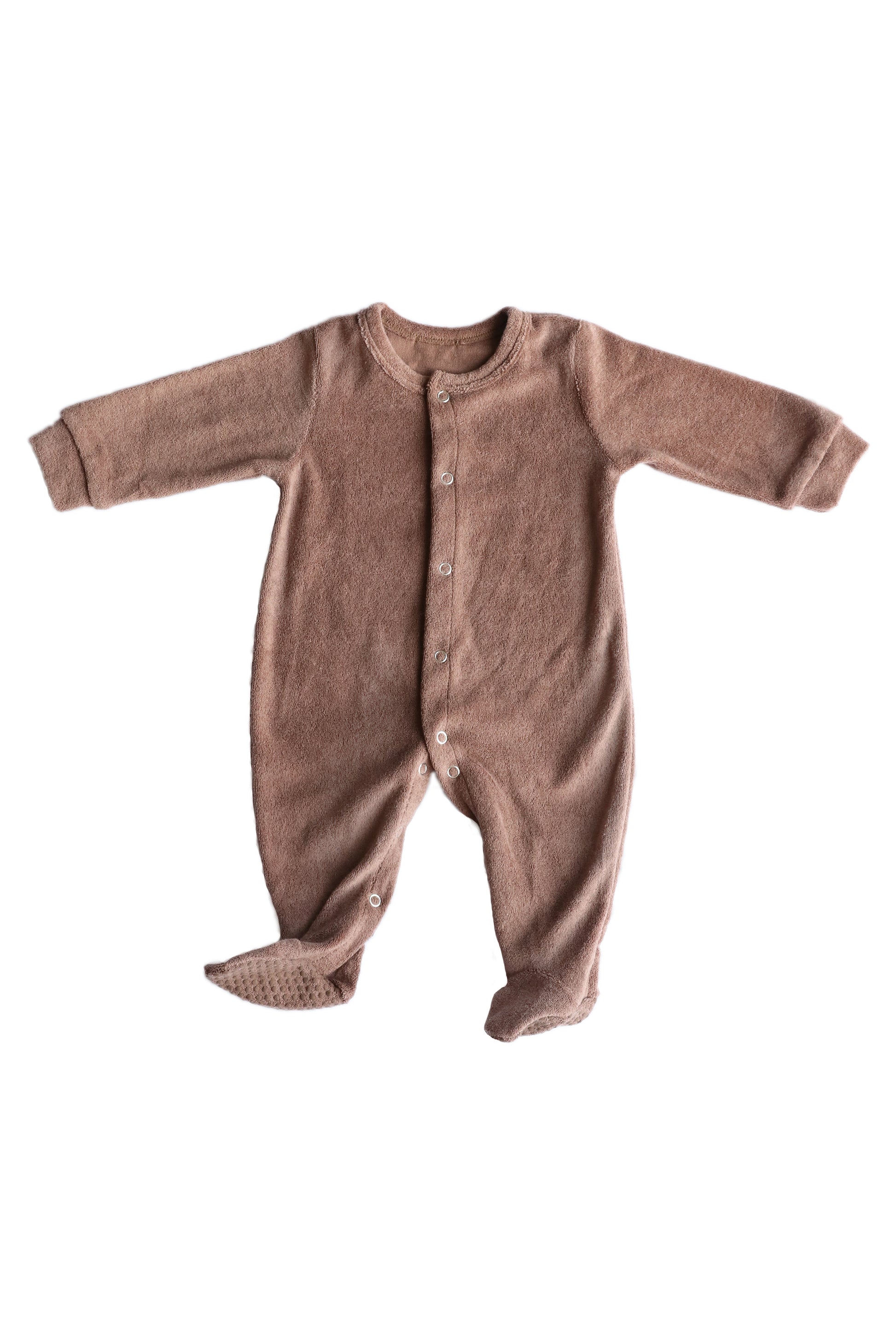 Terry Baby Sleeper  Gift shopping for infant essentials or creating a baby registry, you have found the best neutral tone unisex 100% cotton terry towel sleepsuit onesie. 