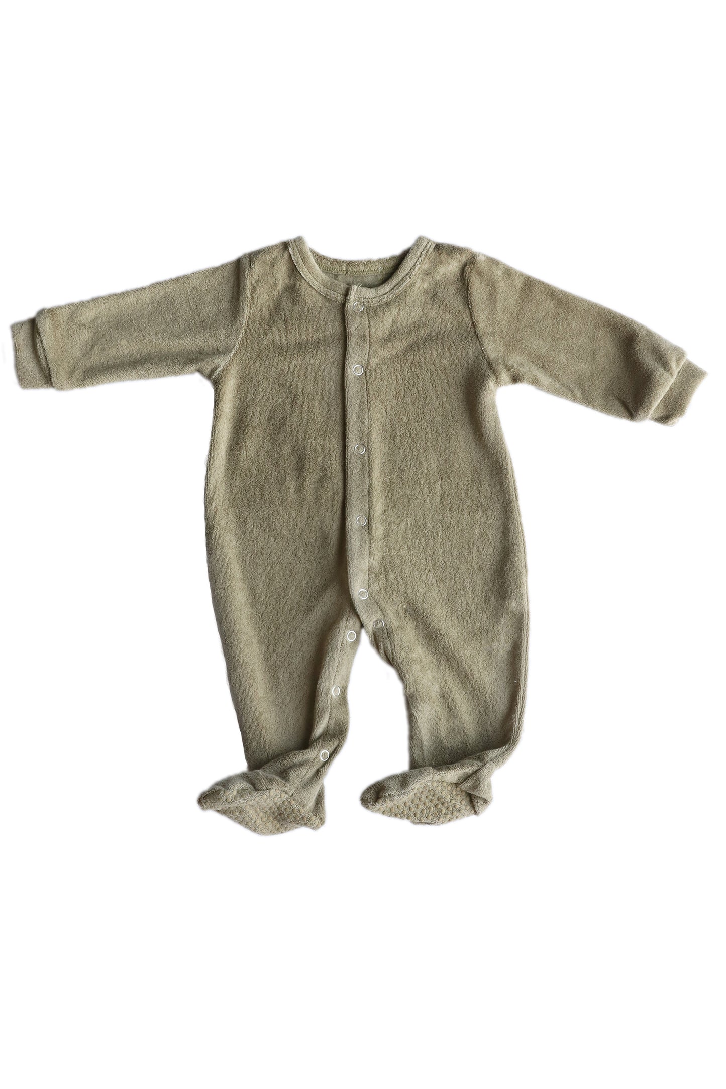 Terry Baby Sleeper  Gift shopping for infant essentials or creating a baby registry, you have found the best neutral tone unisex 100% cotton terry towel sleepsuit onesie. 